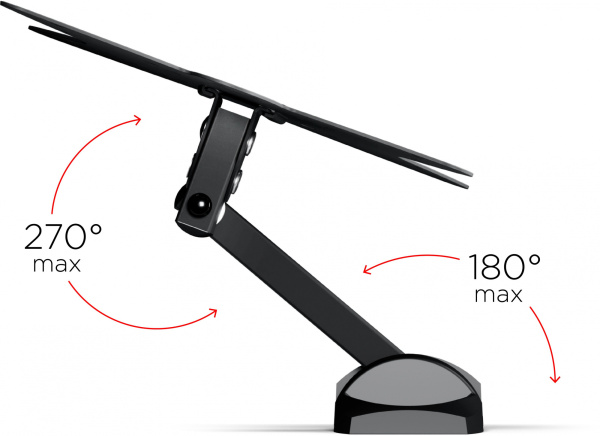 Кронштейн для телевизора Holder LCDS-5037 металлик 20"-37" макс.30кг настенный поворот и наклон