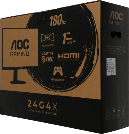 Монитор AOC 23.8" 24G4X IPS FHD чер HDMI DP M/M HAS Piv 180Hz 300cd In