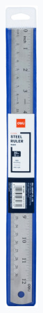 Линейка Deli Essential Metal 8463 сталь нержавеющая дл.30см ассорти