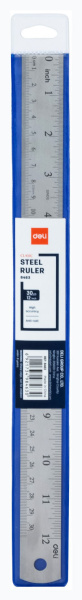 Линейка Deli Essential Metal 8463 сталь нержавеющая дл.30см ассорти
