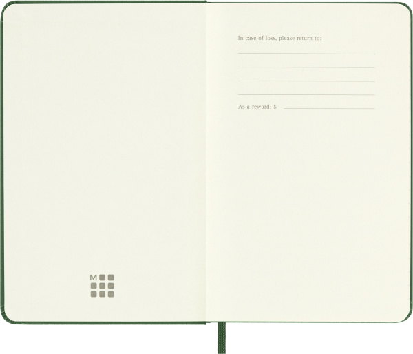 Блокнот Moleskine CLASSIC MM710K15 Pocket 90x140мм 192стр. линейка твердая обложка зеленый
