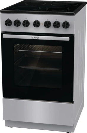 Плита Электрическая Gorenje GEC5B20SG серебристый стеклокерамика (без крышки)
