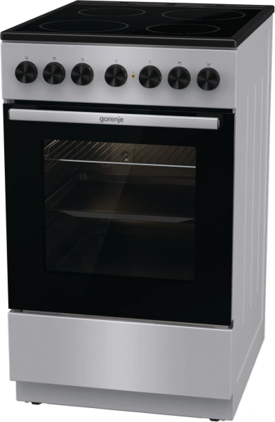 Плита Электрическая Gorenje GEC5B20SG серебристый стеклокерамика (без крышки)
