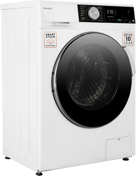 Стиральная машина Weissgauff Premium WMD 47148 DC Inverter Steam класс: A загр.фронтальная макс.:8кг (с сушкой) белый инвертер