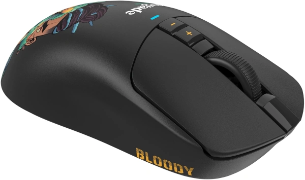 Мышь A4Tech Bloody R72 Ultra Duo черный/рисунок оптическая 20000dpi беспров. USB/USB-C 6but (R72 ULTRA DUO RENEGADEMIDNIGHT)