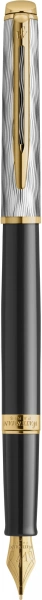 Ручка перьев. Waterman Reflections of Paris Hemisphere DeLuxe (2200837) Black GT M подар.кор.