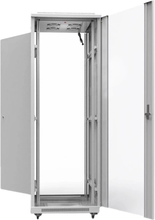 Шкаф серверный Rexant Pro (04-2306) напольный 42U 600x800мм пер.дв.стекл металл 800кг серый 720мм 102кг 2055мм IP20 сталь