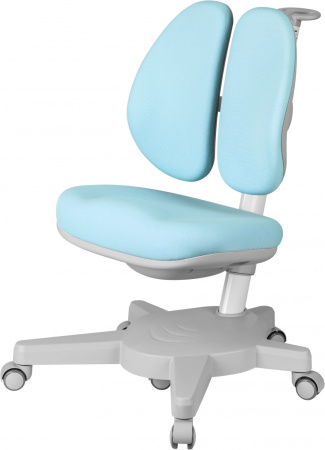 Кресло детское Cactus CS-CHR-3604BL голубой крестов. пластик серый