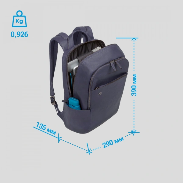 Рюкзак унисекс Piquadro Black Square CA3214B3/BLU4 синий кожа