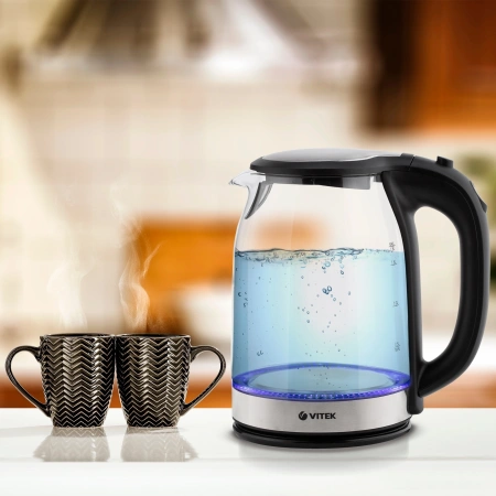 Чайник электрический Vitek VT-7095 1.8л. 2200Вт прозрачный корпус: стекло