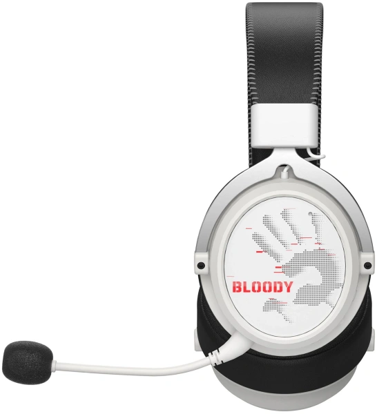 Наушники с микрофоном A4Tech Bloody MR590 Sports белый/черный 1.5м мониторные BT/Radio/3.5mm (MR590+