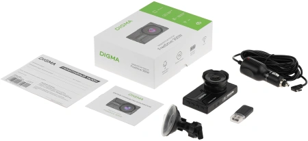 Видеорегистратор Digma FreeDrive 300DW черный 2Mpix 1440x2560 1440p 130гр.