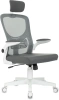 Кресло Бюрократ ASTER NH-W темно-серый TW-04 Neo Grey сетка/ткань с подголов. крестов. пластик пластик белый