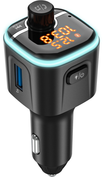 Автомобильный FM-модулятор Navitel BHF04 MAX черный MicroSD BT USB