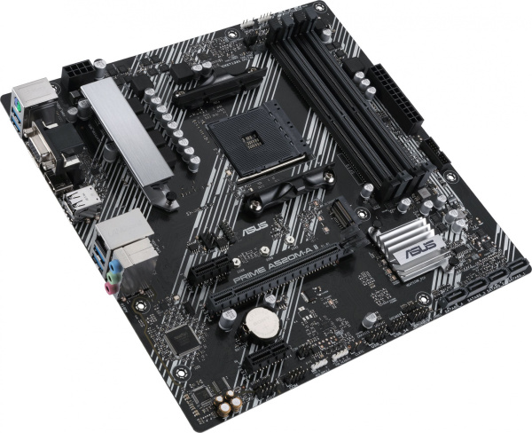 Материнская плата Asus PRIME A520M-A II/CSM Soc-AM4 AMD A520 4xDDR4 mATX AC`97 8ch(7.1) GbLAN RAID+V