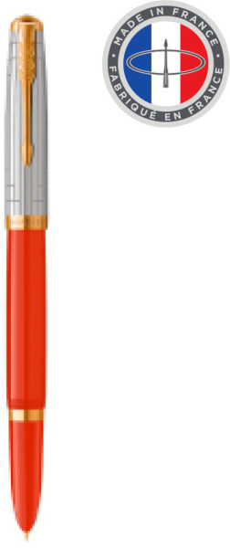 Ручка перьев. Parker 51 Premium (CW2169071) Red Rage GT F сталь нержавеющая подар.кор.