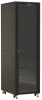 Шкаф серверный Hyperline (TTBR-4261-AS-RAL9004) напольный 42U 600x1000мм пер.дв.стекл задн.дв.спл.ст