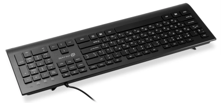 Клавиатура Оклик 155M черный USB slim (подставка для запястий) (1678057)