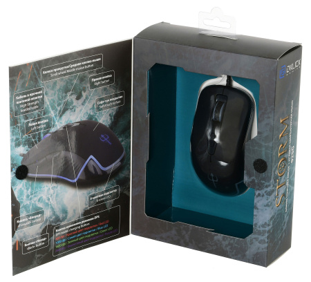 Мышь Оклик 925G STORM черный оптическая (3200dpi) USB (6but)