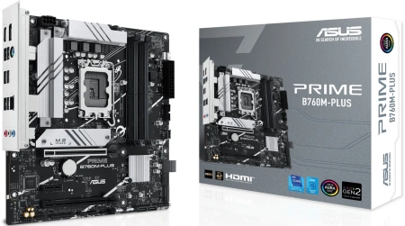 Материнская плата Asus PRIME B760M-PLUS Soc-1700 Intel B760 4xDDR5 mATX AC`97 8ch(7.1) 2.5Gg RAID+HD