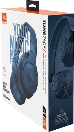 Гарнитура мониторные JBL Tune 760NC 1.2м синий беспроводные bluetooth (JBLT760NCBLU)