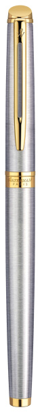 Ручка роллер Waterman Hemisphere (CWS0920350) Steel GT F черн. черн. подар.кор.
