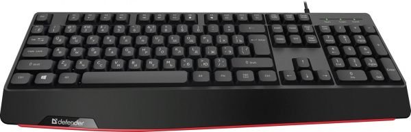 Клавиатура Defender Atom HB-546 черный USB Multimedia for gamer (подставка для запястий) (45546)