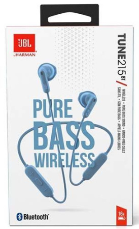 Гарнитура вкладыши JBL Tune 215BT синий беспроводные bluetooth шейный обод (JBLT215BTBLU)