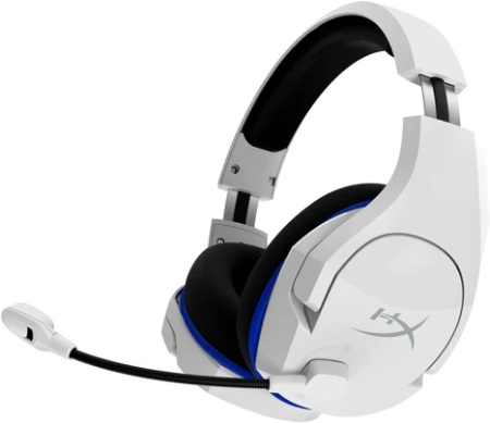 Наушники с микрофоном HyperX Stinger Core Wireless PS5 (CS002-WA) белый/голубой мониторные Radio оголовье (4P5J1AA)