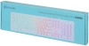 Клавиатура Оклик 420MRL белый USB slim Multimedia LED