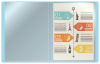 Папка с 20 прозр.вклад. Бюрократ Pastel PAST20BLUE A4 пластик 0.5мм торц.карм с бум. встав голубой