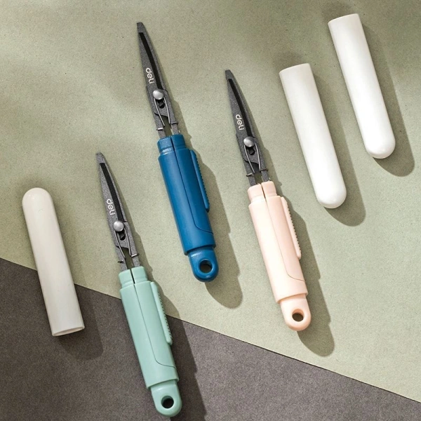 Ножницы Deli EZ508BLUE EZ508 Linfini портативные 125мм ручки пластиковые сталь синий блистер