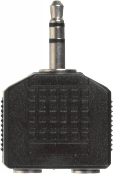 Адаптер аудио Ningbo Headphone Splitter 2xJack 3.5 (f)/Jack 3.5 (m) черный (JAAA095-B)