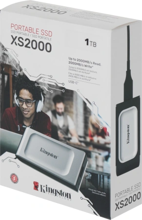 Накопитель SSD Kingston USB-C 1Tb SXS2000/1000G XS2000 1.8" серый