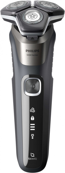 Бритва роторная Philips S5887/30 реж.эл.:3 питан.:аккум. серый/серебристый