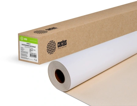 Холст Cactus CS-MC400-106715 42"(A0+) 1067мм-15м/400г/м2/белый хлопок для струйной печати втулка:50.8мм (2")