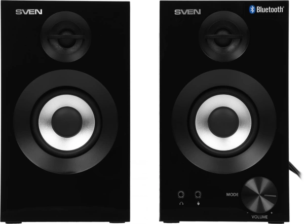 Колонки Sven SPS-621 2.0 черный 28Вт BT