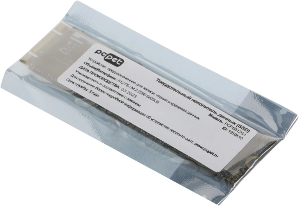 Накопитель SSD PC Pet SATA-III 512GB PCPS512G1 M.2 2280 OEM