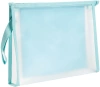 Папка на молнии ZIP Deli PP109BLUE A4 ЭВА прозрачный внутр. цвет молнии голубой 2 внутр. кармана