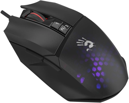 Мышь A4Tech Bloody W65 Max Mini черный оптическая 12000dpi USB 9but (W65 MAX MINI HONEYCOMB)