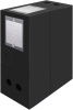 Короб архивный вырубная застежка Бюрократ -BA80/08BLCK пластик 0.8мм корешок 80мм 330х245мм черный