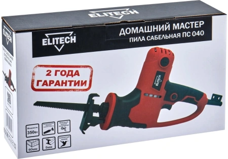 Сабельная пила Elitech ПС 040 400Вт 2800ход/мин (204027)
