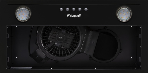 Вытяжка встраиваемая Weissgauff Alpha 50 PB BL черный управление: кнопочное (1 мотор)