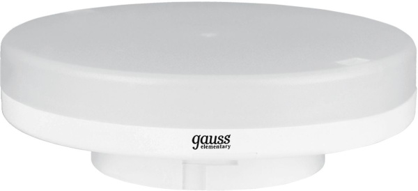 Лампа светодиодная Gauss Elementary GX53 6Вт цок.:GX53 таблетка 220B 2700K св.свеч.бел.теп. (упак.:10шт) (83816)
