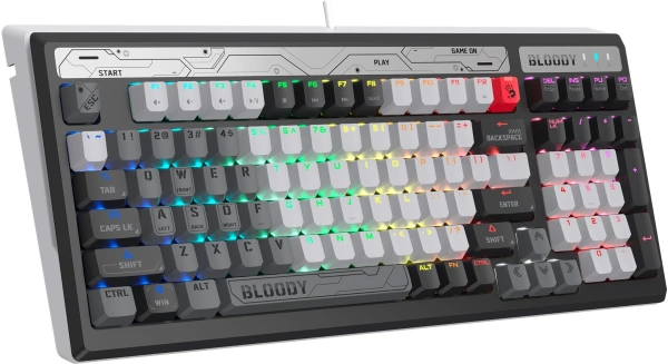Клавиатура A4Tech Bloody B950 механическая серый/черный USB for gamer LED (B950)