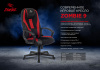 Кресло игровое Zombie 9 черный/синий текстиль/эко.кожа крестов. пластик