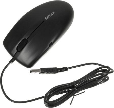 Мышь A4Tech OP-530NUS черный оптическая 1200dpi silent USB 2but