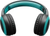 Гарнитура накладные Digma BT-15 черный/голубой беспроводные bluetooth оголовье (BT-15BLB)