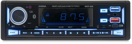 Автомагнитола Digma MCP-450 1DIN 2x45Вт 4