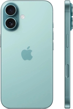 Смартфон Apple A3287 iPhone 16 256Gb бирюзовый моноблок 3G 4G 1Sim 6.1" 1179x2556 iOS 18 48Mpix 802.11 a/b/g/n/ac/ax/be NFC GPS Protect